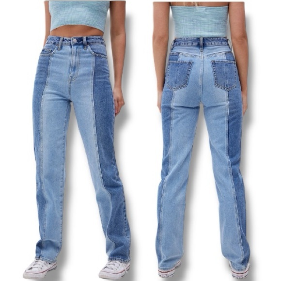 PacSun Denim - Pacsun Two-Tone Boyfriend Straight Leg Jeans- Size 25